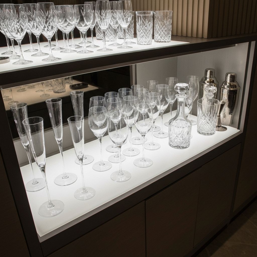 Crystal glassware background