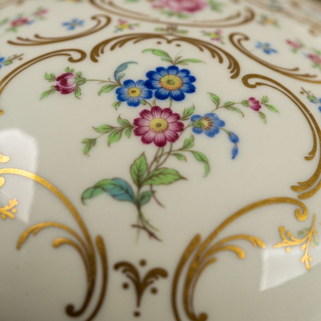 Porcelaine de Sèvres ancienne avec décor floral et dorures - Expert rachat Nouvelle-Aquitaine