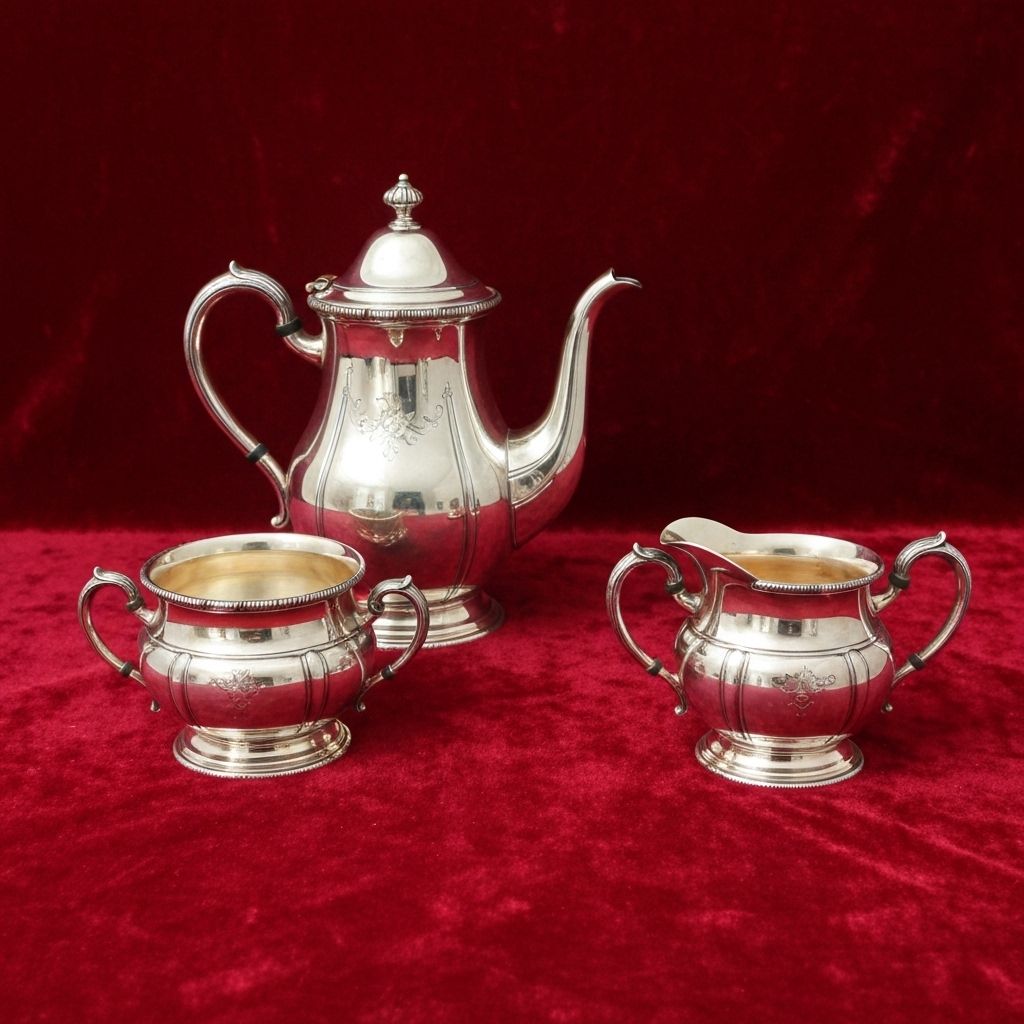 Service à thé en argent massif ancien - Expert rachat orfèvrerie Nouvelle-Aquitaine